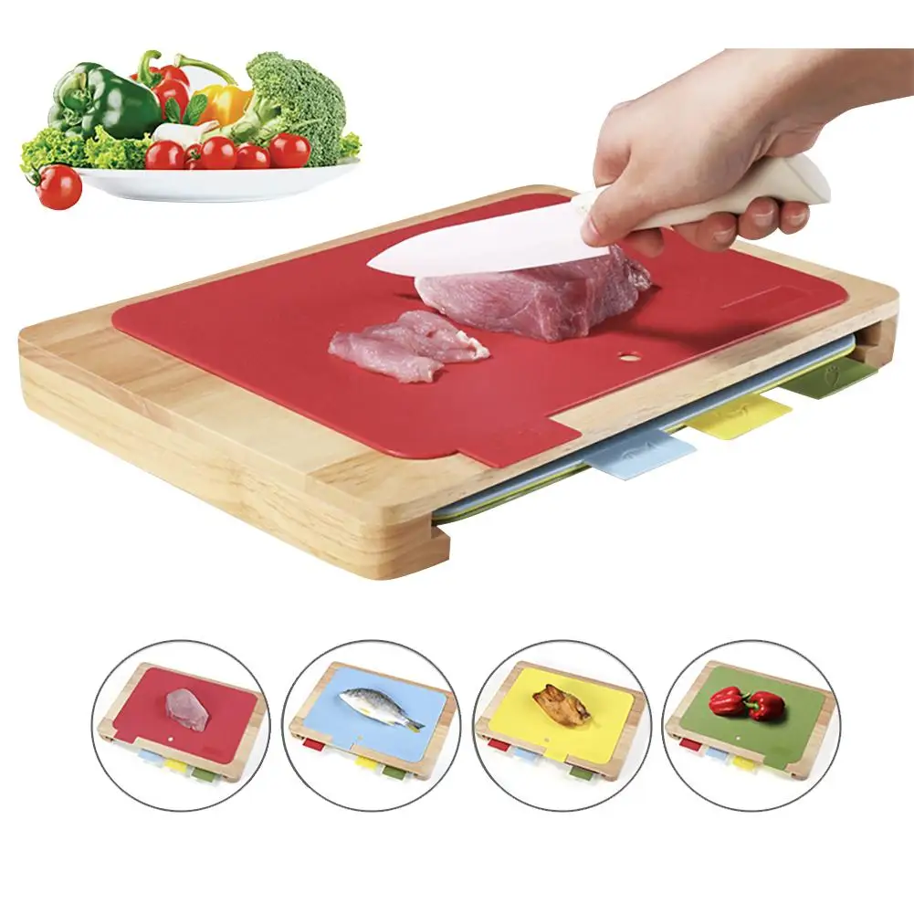 

Cutting Board Set With Storage Case Non-slip Chopping Board Set