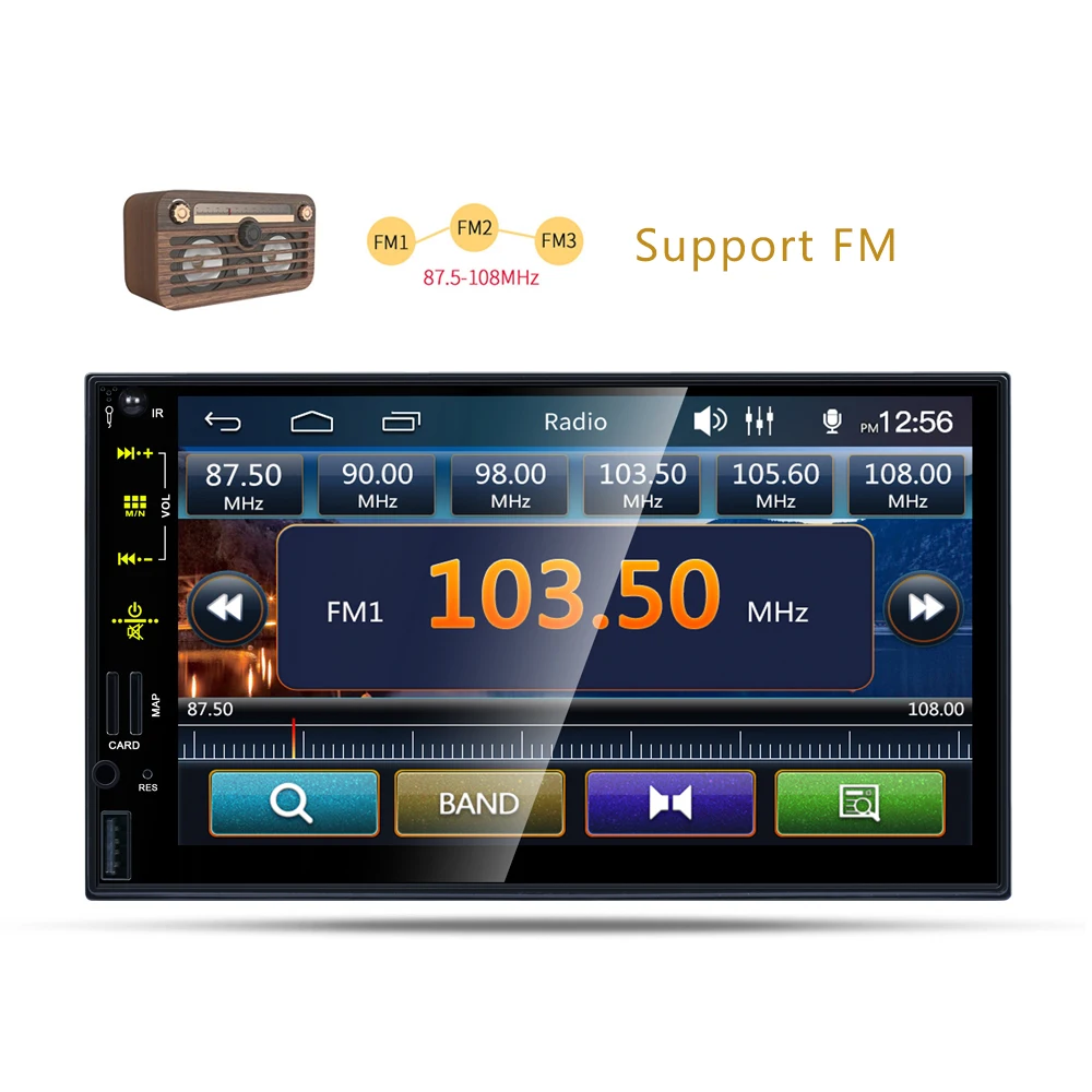 Автомагнитола AMPrime 2 Din 7 ''автомобильный мультимедийный плеер Зеркало Ссылка MP5 Bluetooth с микрофоном fm-радио резервный монитор