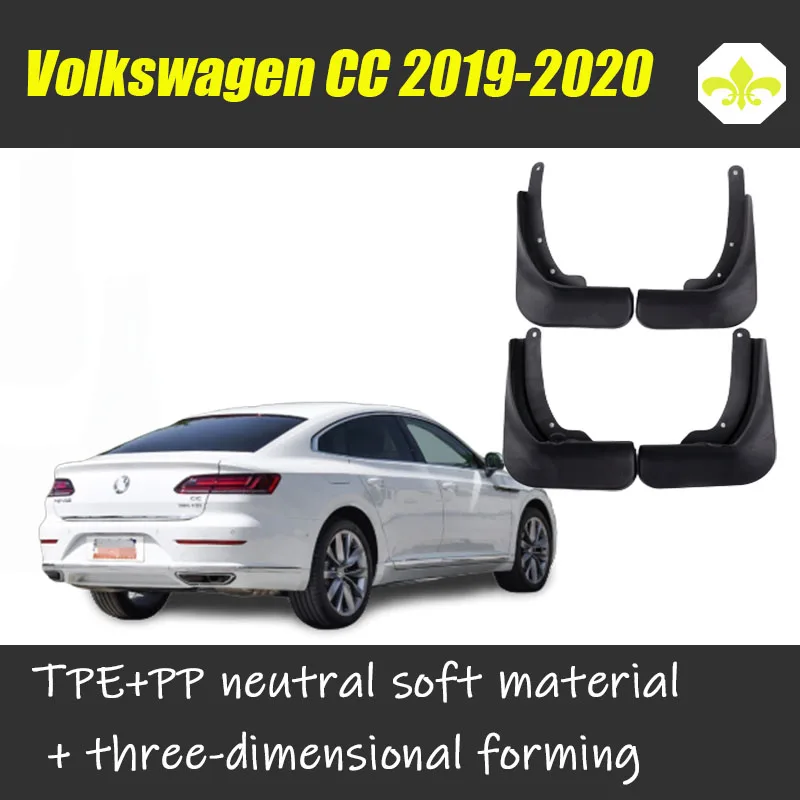 Брызговики s для Volkswagen cc Брызговики VW cc Брызговики автомобильные аксессуары авто styline Передние Задние 4 шт - Цвет: 19-20 Black plastic