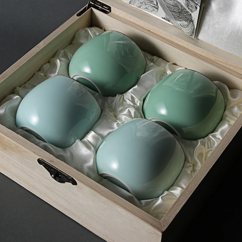 

Chinese Tea Cup Porcelain Celadon Teacup Set Teapot Drinkware Ceramic China Kung Fu Tea Set Ceramic cup Chinese gift
