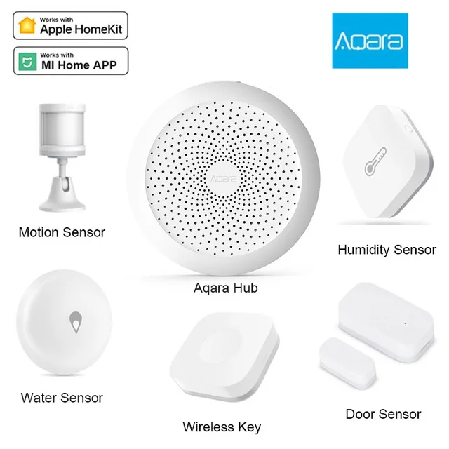 6 in 1 as picture Xiaomi Gateway Aqara датчик двери датчик движения настенный беспроводной переключатель Mijia умная камера датчик температуры и влажности домашний комплект - Цвет: 6 in 1 as picture