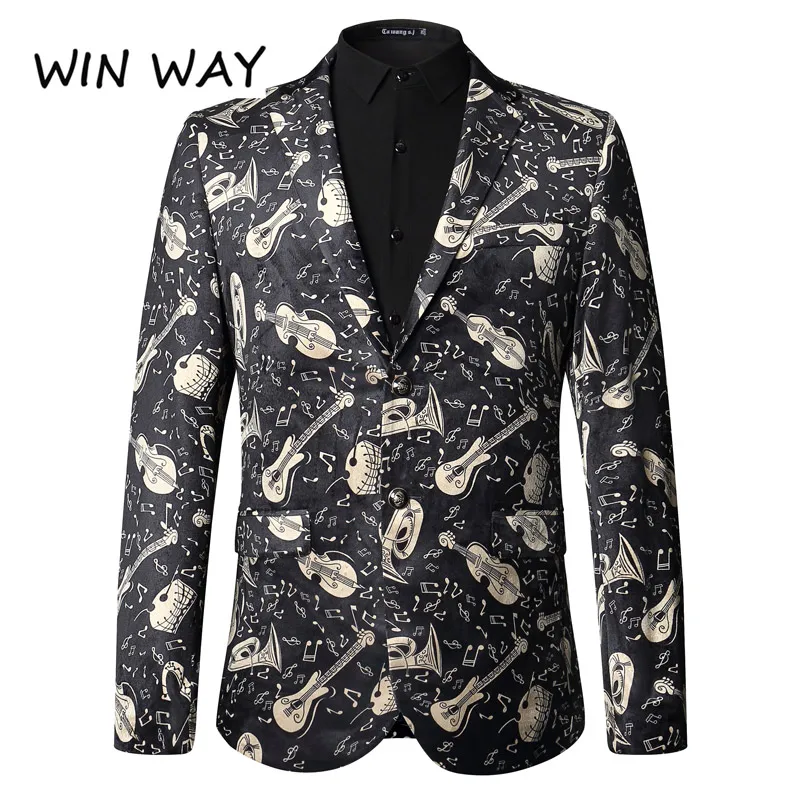 Win Way Tide мужские вечерние костюмы, облегающий дизайн, сценический костюм, Модный повседневный Блейзер, костюмы в стиле хип-хоп