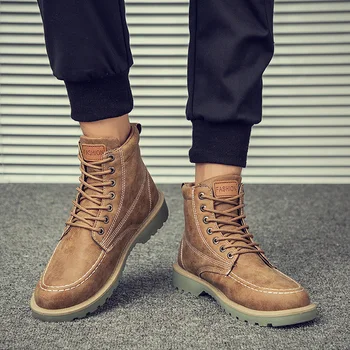 

Men's High Top Boots Ankle Dr Martin Booties Fashion Casual Shoes for Men Sneakers Man Botas Hombre Footwear Male Krasovki Adult