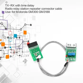 

Durable Use Radio Relay Station Repeater Connector Cable TX-RX Time Delay for Motorola GM300 GM338 GM3188 GM3688 \
