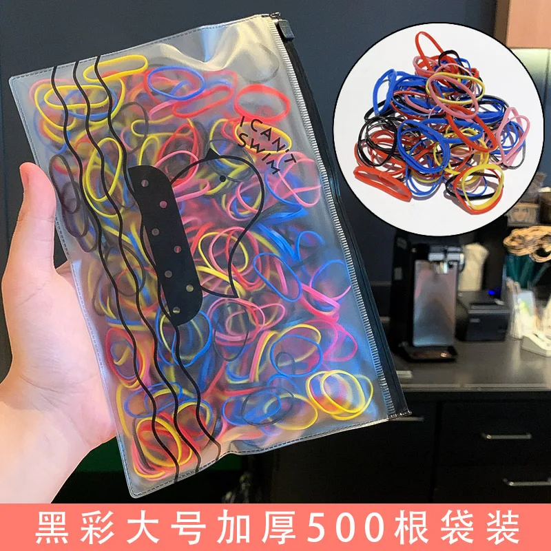 500 шт./лот, корейские резинки для волос для маленьких девочек, 2 см, маленькая головная повязка, набор для волос, Детские аксессуары для волос, держатель для конского хвоста - Цвет: 7