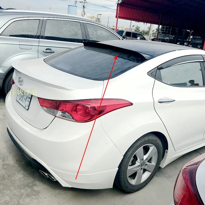 for Hyundai Elantra Avante roof spoiler sun visor PMMA material rear wing sports accessories 2012