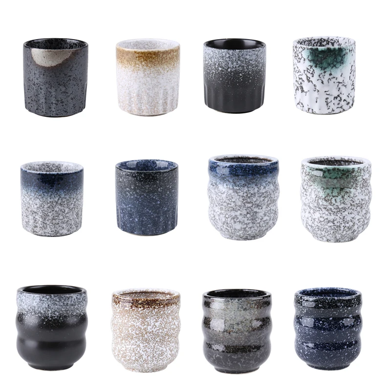 

150ml 200ml Japanese Style Teacup Water Cup Stoneware Ceramic Hand-painted Kungfu Teacup Cuisine Drinkware Handmade