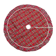 Рождественская елка снизу украшение ткань 100 см плед Снежинка нежный и прочный красный плед белый круг