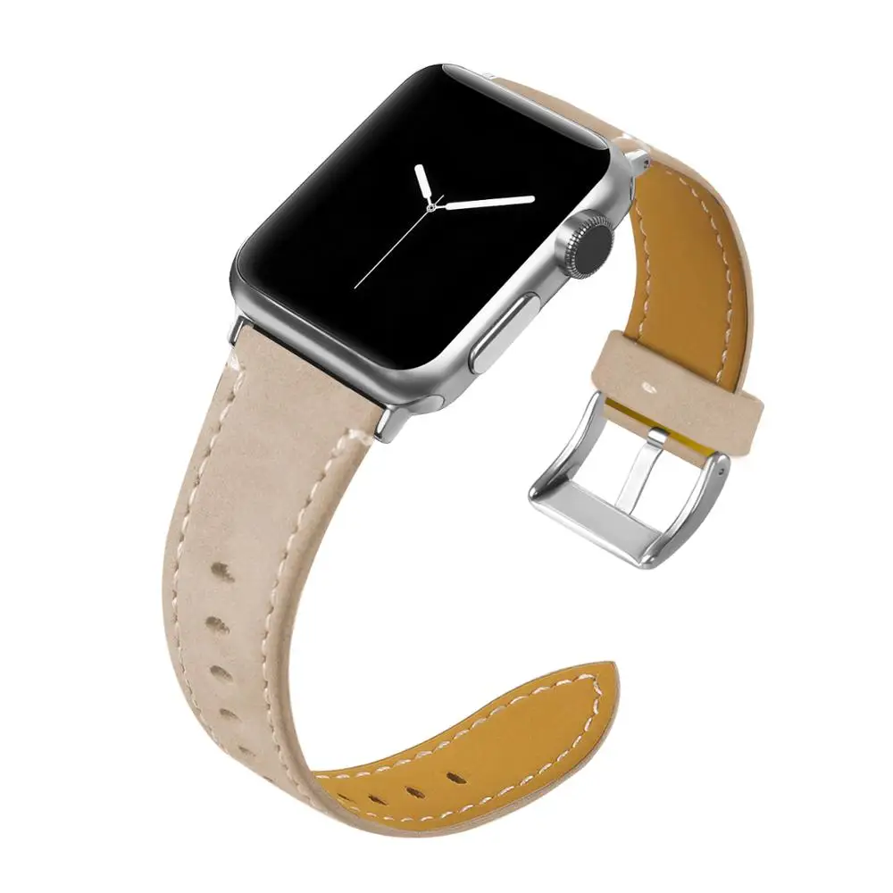Joyozy часы аксессуары кожаный ремешок для apple Watch 4/3/2/1 сменный ремешок для apple watch, ремешок 38 мм/40 мм/42 мм/44 мм