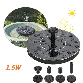 

Solar Fountain 1.5w Watering Kit Power Pool Solar Pond Submersible Waterfall Floating Solar Panel Water Fountain For Garden #T1G