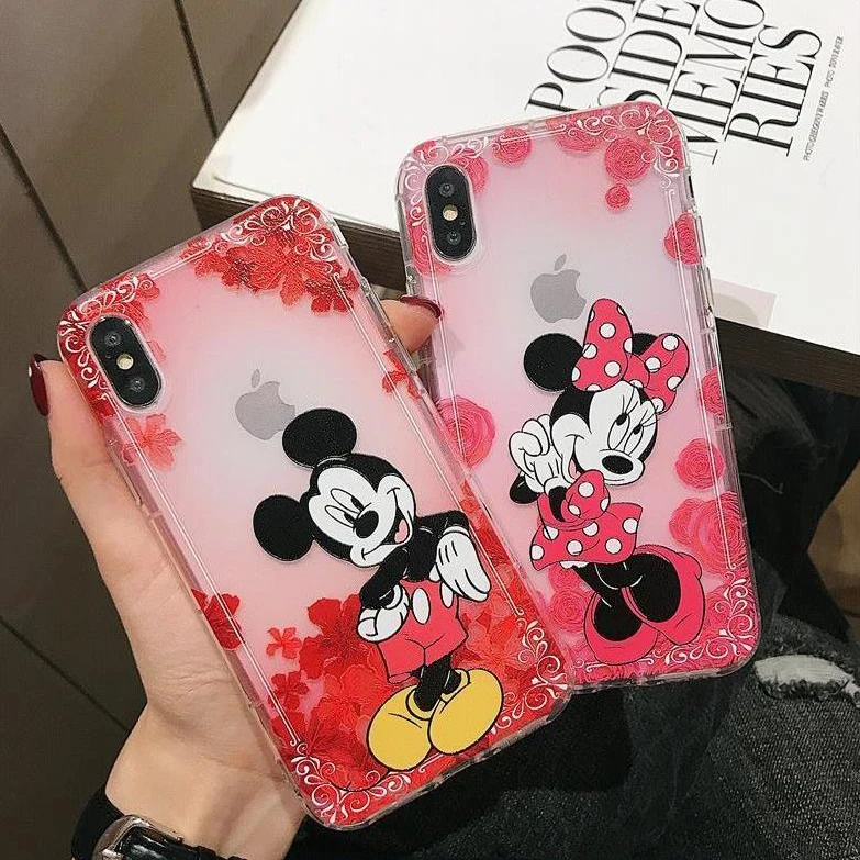 

Mickey Mouse Minnie Back Soft Cover For iPhone 11 Pro Max Case