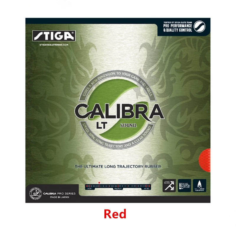 Red STIGA CALIBRA LT Звук Настольный теннис резиновая Быстрая атака петля прыщи с губкой pips-in пинг-понг tenis de mesa - Цвет: Red