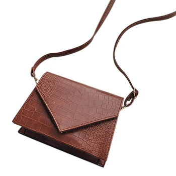 

Retro Leather Stone Pattern Shoulder Bag Ladies Fashion Small Crossbody Bag Shoulder Bag Ladies Simple Handbag Light Brown