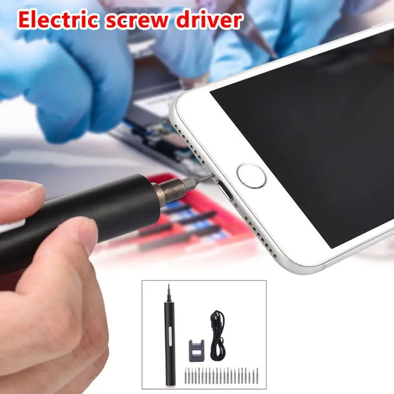 

1Set Mini Lithium Battery Rechargeable Electric Screwdriver Phone Repair Tools