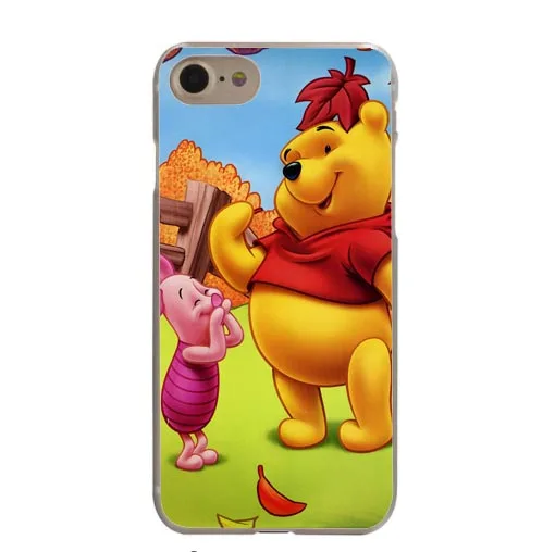 Темно-синий The Winnie Pooh Cartoon Naughty Lovely Eeyore PC Mobile Phone Cases For iPhone 5 5S SE 6 6SPlus 7 XR XS Max 8 8Plus X 10 Cover - Цвет: Темно-синий