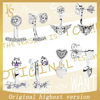 

YS earrings 100% sterling silver 1:1 top version original purple seven-star ladybug petal earrings new trend