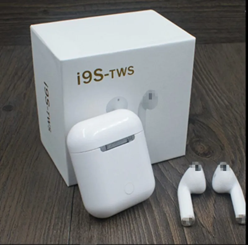 Белый I9s TWS Bluetooth V5.0 EDR 1 пара наушников гарнитуры беспроводные наушники стерео наушники с зарядной коробкой для ios Android телефона - Цвет: Белый
