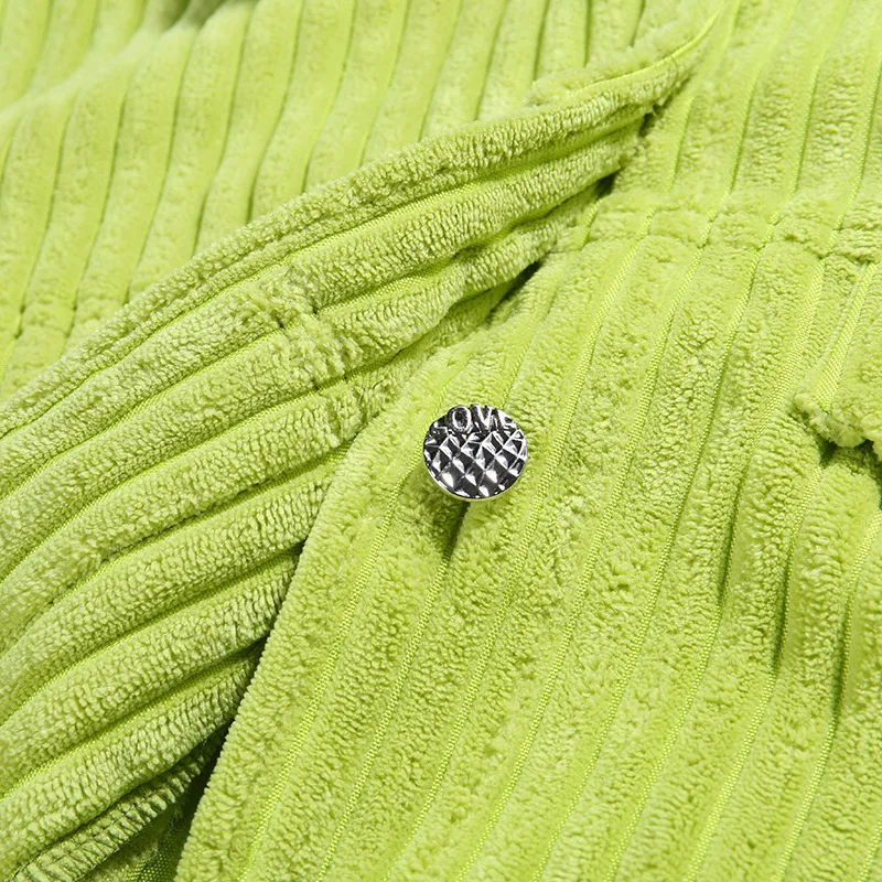 BOOFEENAA Вельветовая укороченная куртка женская уличная одежда осень зима модные короткие пальто ветровка фиолетовая неоновая зеленая C98-BA92