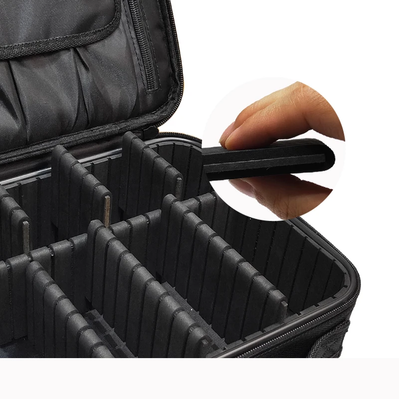 New Makeup Bag for Women Travel Waterproof Oxford Cloth Necessary Beauty Brush Embroidery Tool Storage Cosmetic Case 3