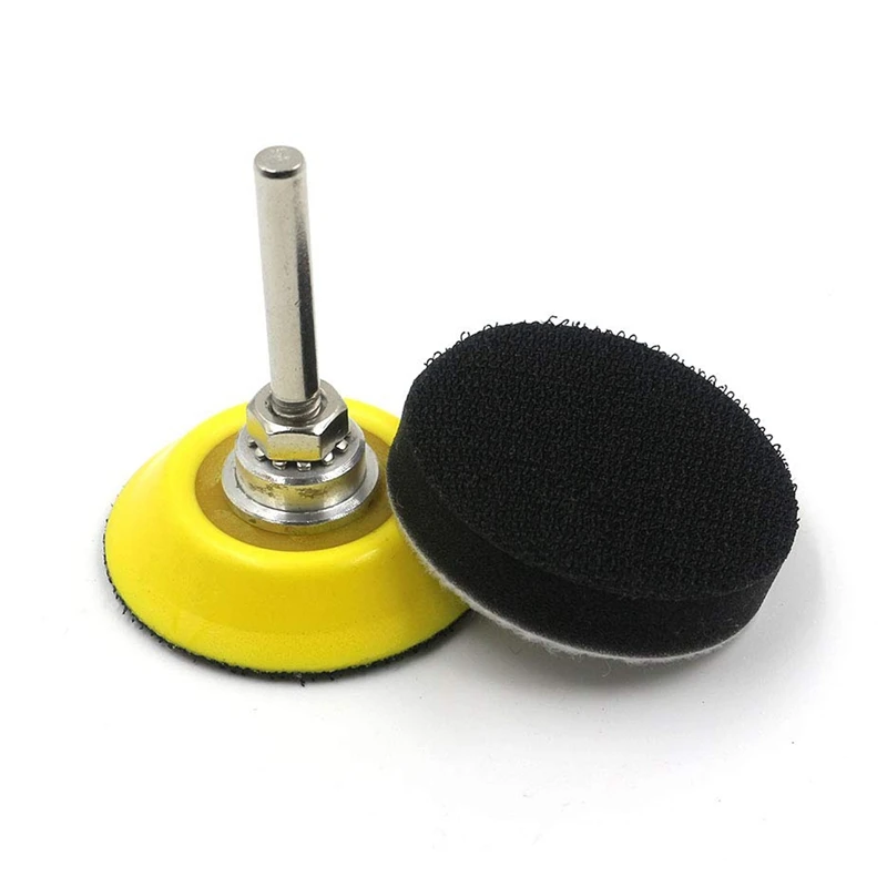 5 Pack 2 Inch(50Mm) Hook and Loop Sanding Pad for Sanding Discs with 1/4 Inches Shank Drill Attachment and Soft Foam Layer Buff
