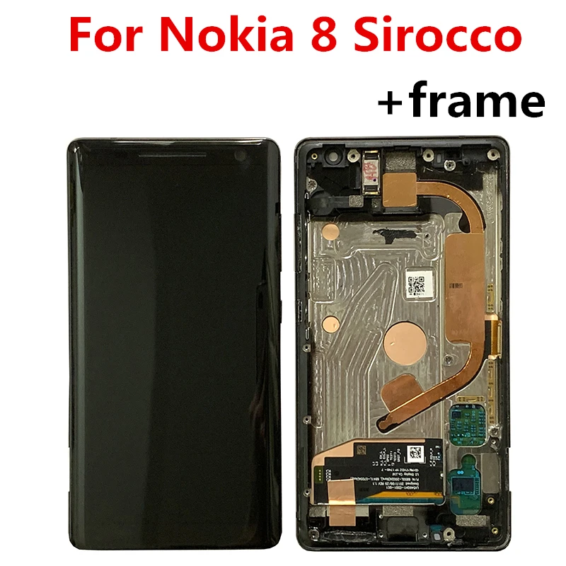 Для Nokia 8 Sirocco lcd+ Сенсорное стекло дигитайзер сборка запасные части TA-1005