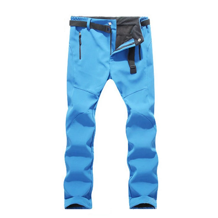 JACKSANQI зимние женские флисовые брюки для занятий спортом на открытом воздухе водонепроницаемая брендовая одежда для пеших прогулок кемпинга треккинга лыжные трости RA261 - Цвет: Women Sky Blue