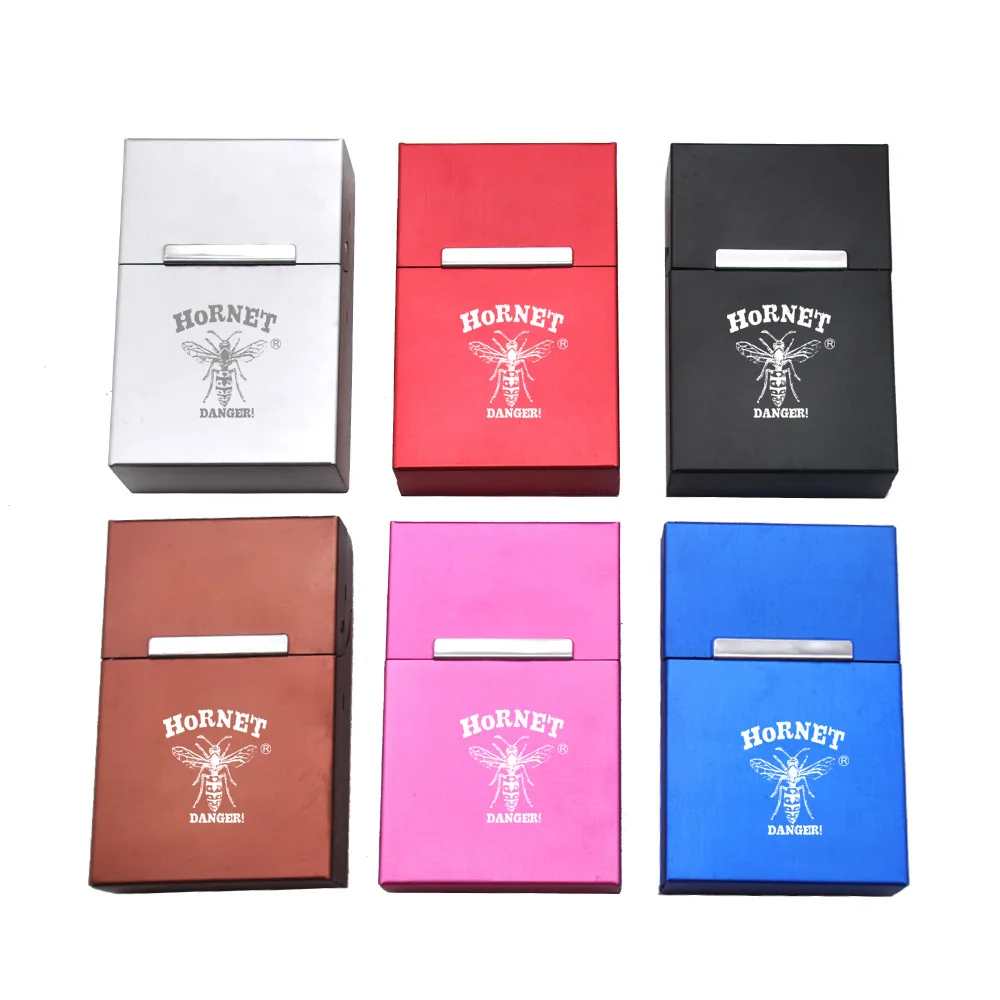 Классический алюминиевый чехол HORNET для сигарет 22*60*93 мм классических жесткий