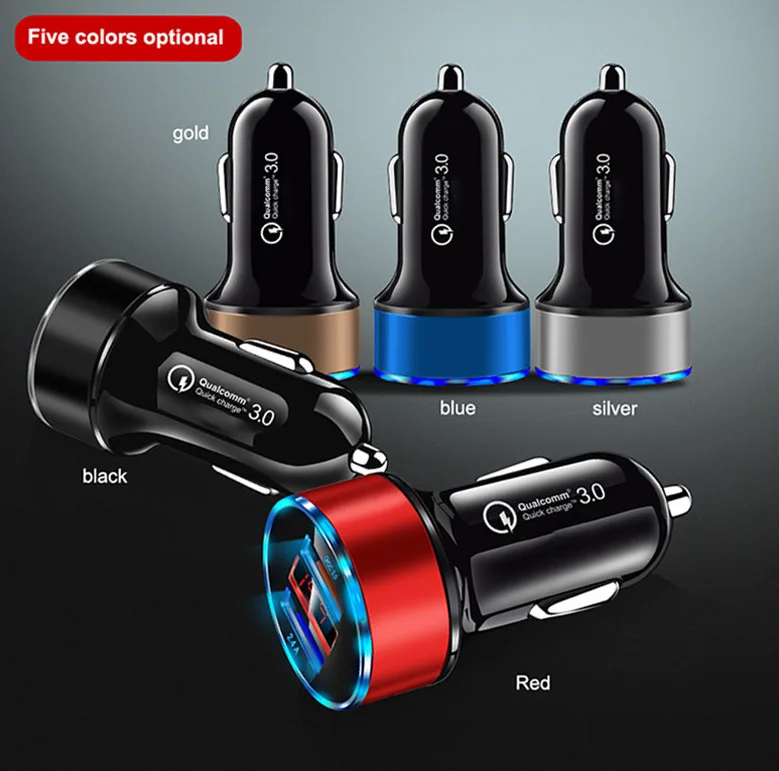 USB 5V 3A Car Charger Quick Charge LED Display Phone Charger Car-Charger for Xiaomi Samsung iPhone Huawei Mobile Phone Adapter,phone charger,car charger,phone charger adapter,car phone charger