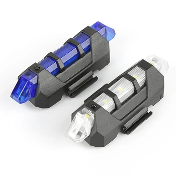 

1PC LED Bike Tail Light USB Rechargeable Powerful Bicycle Rear Lights Bicycle Lamp Signal Lamp Car Lights Car Accessories