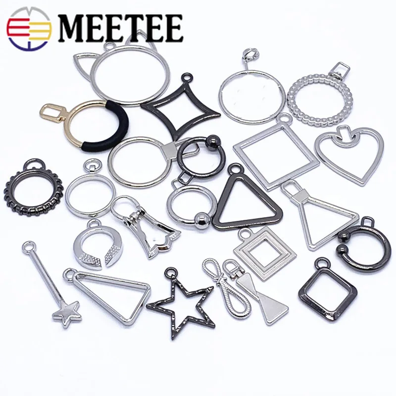 Meetee 5/10 шт. металлический ползунок пряжки застежка-молния сумки кулон крючок DIY Чемодан одежды пулер ограничитель молнии аппаратных аксессуаров ZT016
