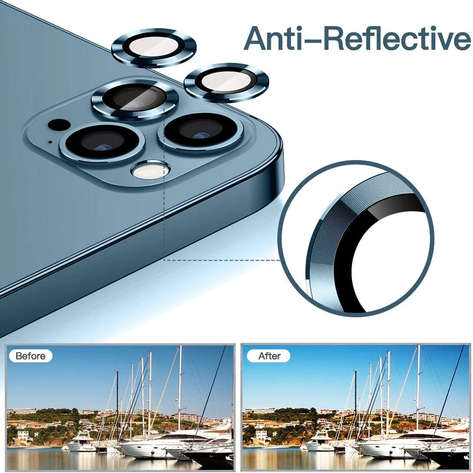 smartphone lens 3pcs Camera Lens Cover For IPhone 12 Pro Max Full Cover Camera Metal Ring Glass For IPhone 11 12Pro Max Mini 12pro Lens Cover phone camera zoom lens