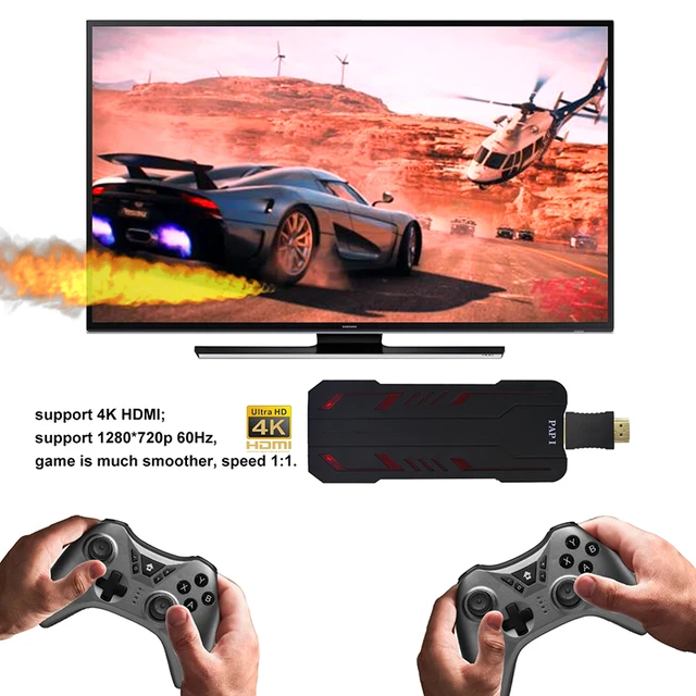 $68.99 ANBERNIC Game Stick PAP1 4K HD Video Game Console 2.4G Double Wireless Controller For PS1 Retro TV Game Player 5200 Games Stick