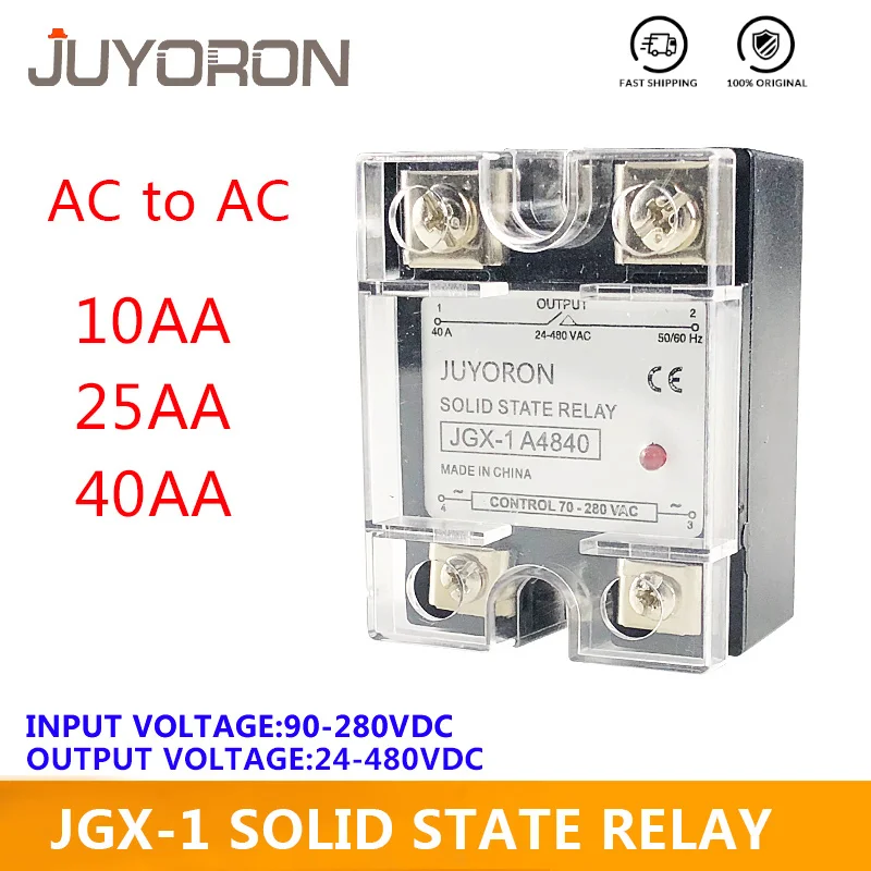 JGX-1 SSR-10AA 40AA 25AA твердотельные реле входное напряжение 90 ~ 280V AC к выходному