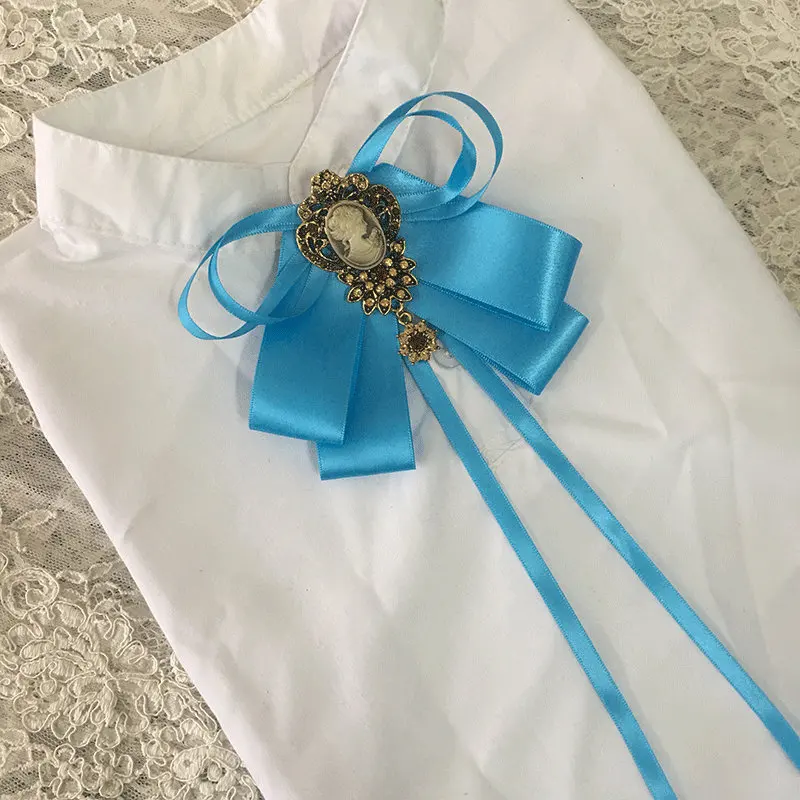 Ribbon Bowtie Мужской женский свитер, рубашка, булавка-ленточка, заколки, галстук-платок, новинка, Свадебная вечеринка, Бабочка, сплав, горный хрусталь, кристалл, галстук-бабочка, Женский Галстук - Цвет: Ribbon Bowtie