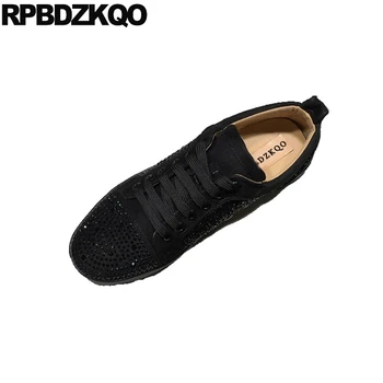 

designer shoes women luxury 2019 black 11 rivet fashion 12 44 sneakers silver flats rhinestone shallow metal suede trainers stud