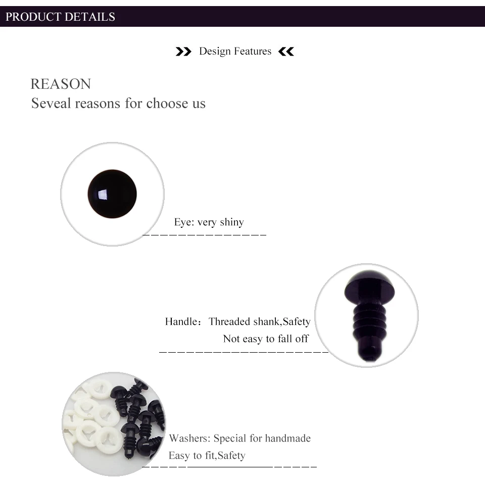 Safety Eyes Black Color Fit for Crochet /Stuffed /Amigurumi Doll Come With Washers 4.5mm/5mm/6mm/7mm/8mm/9mm/10mm/12mm/15mm/18mm Safety Eyes Black Color Fit for Crochet /Stuffed /Amigurumi Doll Come With Washers 4.5mm/5mm/6mm/7mm/8mm/9mm/10mm/12mm/15mm/18mm