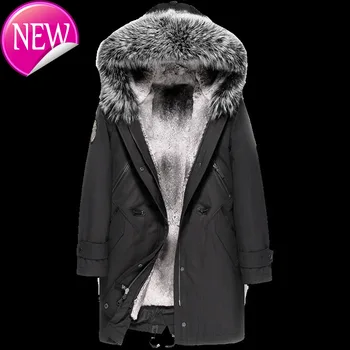 Preise Winter Jacke Männer Echt Pelzmantel Natürliche Kaninchen Pelz Parka Männer Kleidung 2020 Herren Luxus Pelz Warme Jacktes Plus Größe JS15 YY851