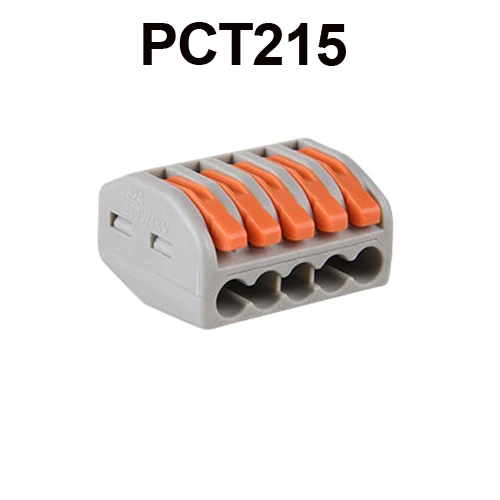 Разъем для провода PCT-212 213 214 215 компактный проводки, проводниковый блок 0,08-2,5 мм PCT-212 213 214 215 218 SPL-2 3 - Цвет: PCT 215
