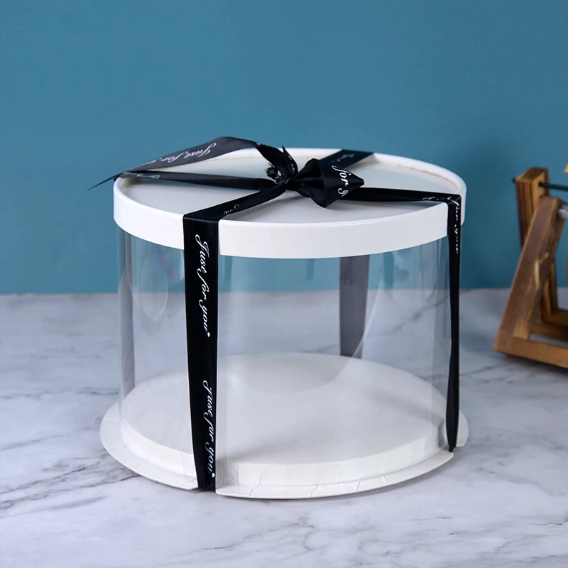 4/6 Inch PVC Clear Cake Boxes, Round Transparent Packaging Box for Birthday, Wedding, A... - SKU PCCB1631 - UGI Packaging