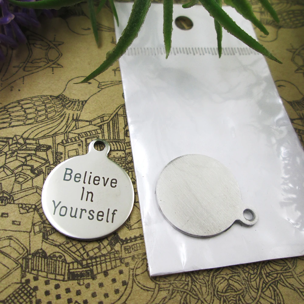 

Подвески из нержавеющей стали «Поверь себе» 20 шт., 5 стилей на выбор, подвески «сделай сам» для ожерелья, браслета