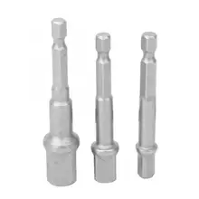 3 шт. гнездо адаптера 6,3 мм Шестигранная розетка на квадратный адаптер Магнитный адаптер передачи