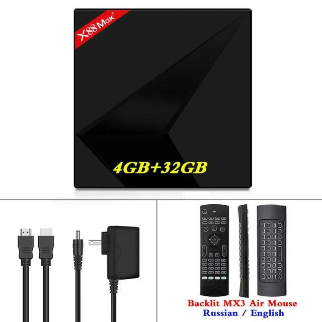 X88 MAX PLUS Android 9,0 tv Box 4 ГБ ОЗУ 64 Гб ПЗУ RK3328 четырехъядерный 2,4G/5 ГГц WiFi BT4.0 смарт-приставка 4K медиаплеер PK 8,1 - Цвет: 4G 32G with MX3