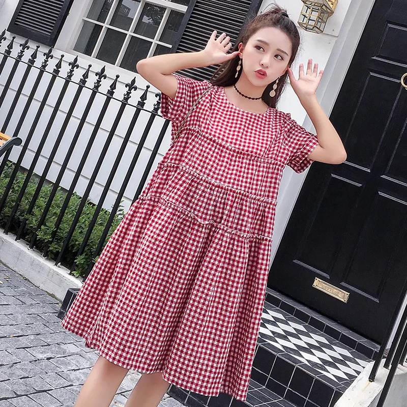 

Pregnant Women Summer Wear Dress 2018 New Style Fashion Models Fashion Mom Tops Women's Mid-length Summer Cotton Mixed Skirt Lon
