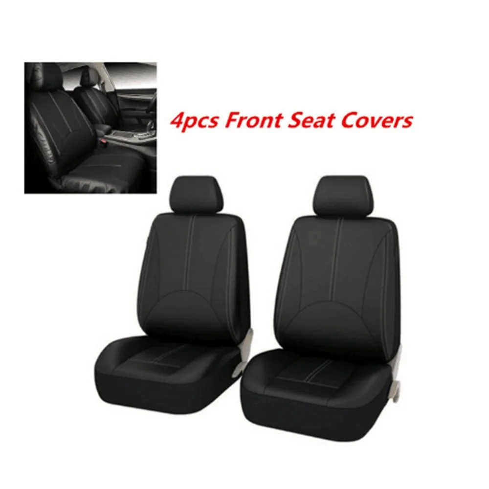 

Universal Breathable Faux Leather Car Seat Cushion Non-Rolling Up Vehicle Car Comfortable Non-Slide Stitching Color Seat Cover