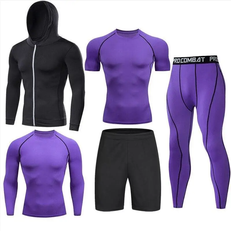 Gym Men Boxing Fitness Sportswear Athletic Physical Training Clothes Sports  Suits Workout Jogging Rashguard Men's MMA Sport Suit - AliExpress