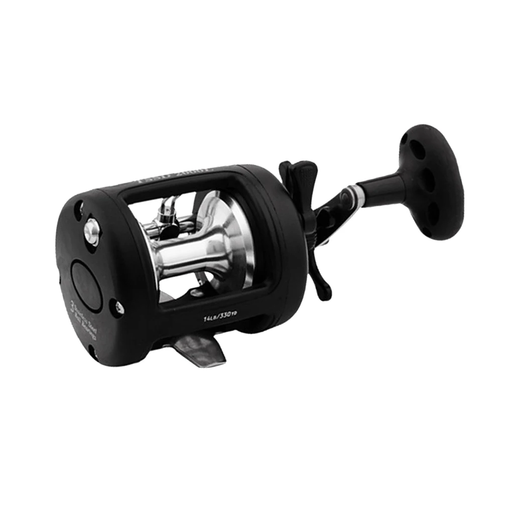 Fishing Reels Saltwater 3+1 BB Sea Baitcasting Reel Trolling Boat Reel Drum Fishing Reel Black 