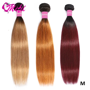 

Mifil Straight Human Hair Bundles brazilian 1B/27 1B/30 1B/99J Ombre Hair Weave Bundles Pre-Colored Remy Human Hair Extensions