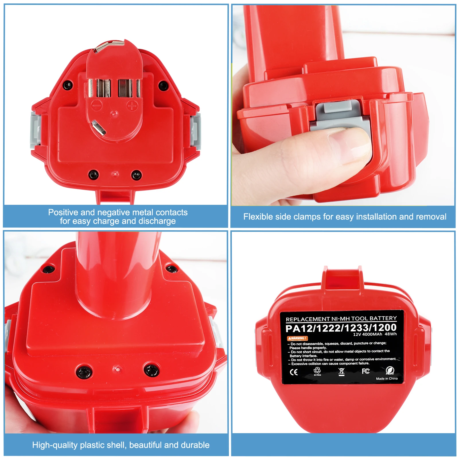 Exate 12V 3.5Ah Batteria Per Akita 12V Batteria PA12 1220 1222 1233