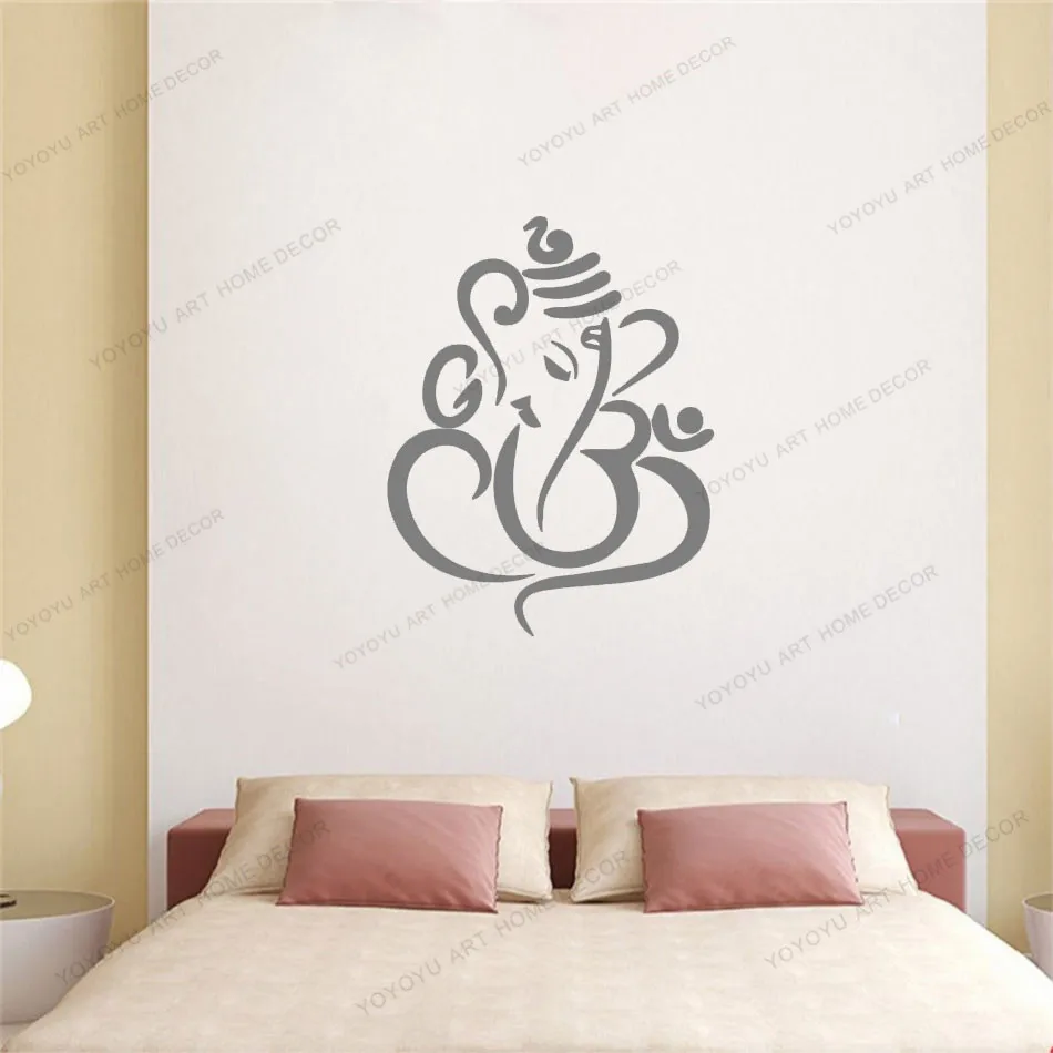 

Ganesha Indian Elephant Design Wall Decal Vinyl Stickers Lord of Success Home Interior Design Art Murals Bedroom Decor CX627