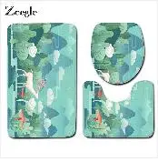 Zeegle 3 шт. Набор ковриков для ванной нескользящий коврик для туалета душ Впитывающий Коврик коврик для ванной коврик для ног моющийся коврик для ванной комнаты